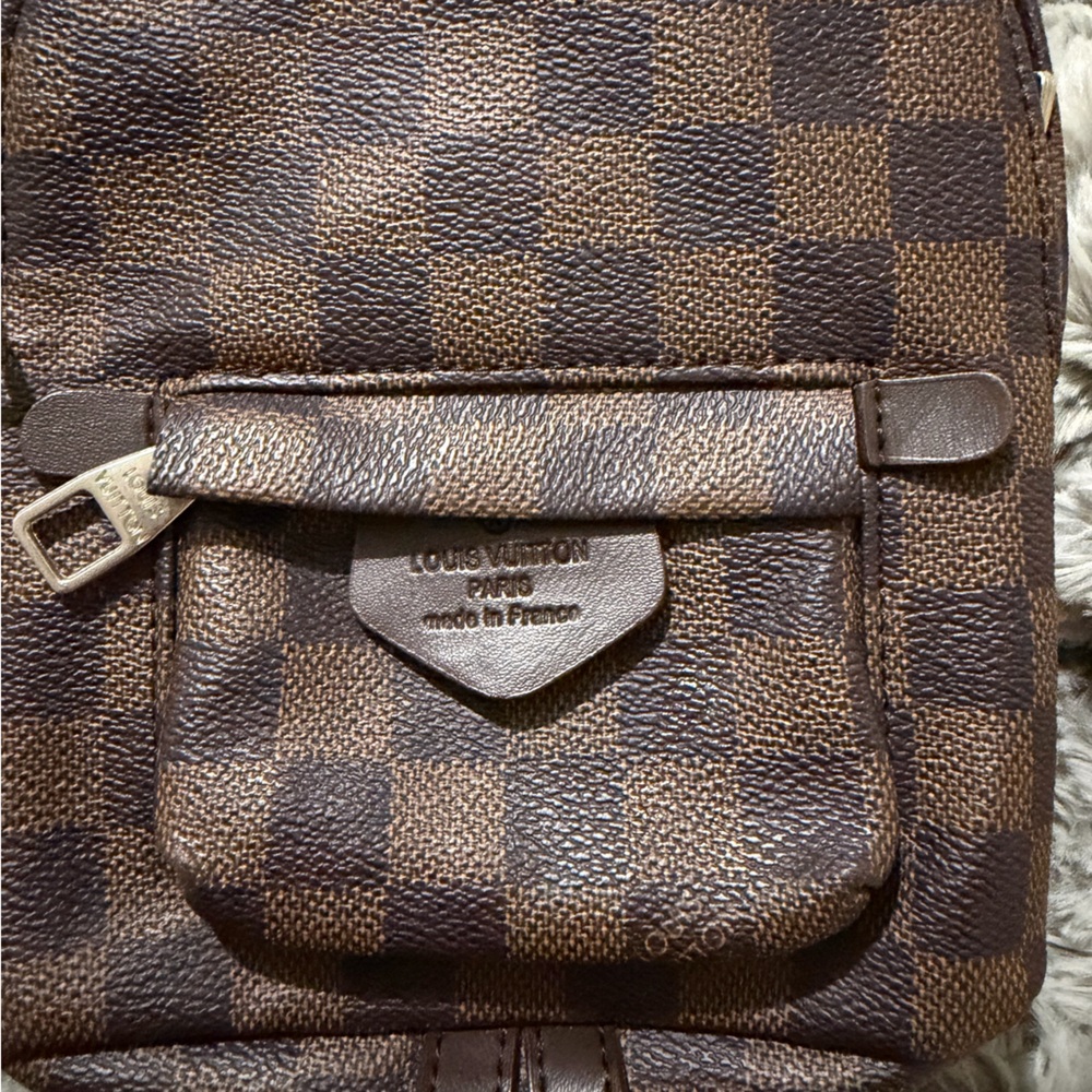Brown Check Mini Backpack - image 2